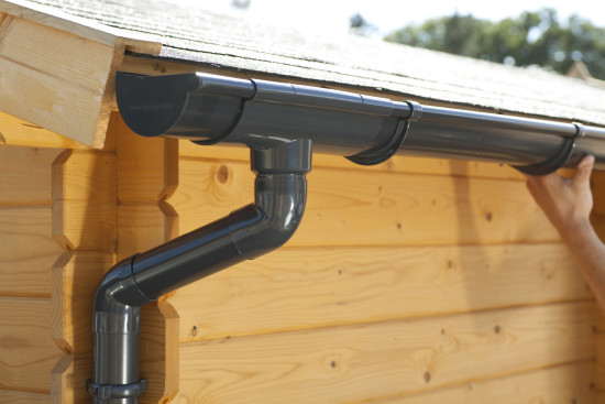 PVC-Dachrinnenset RG 100 - Komplettset - weiß oder anthrazit