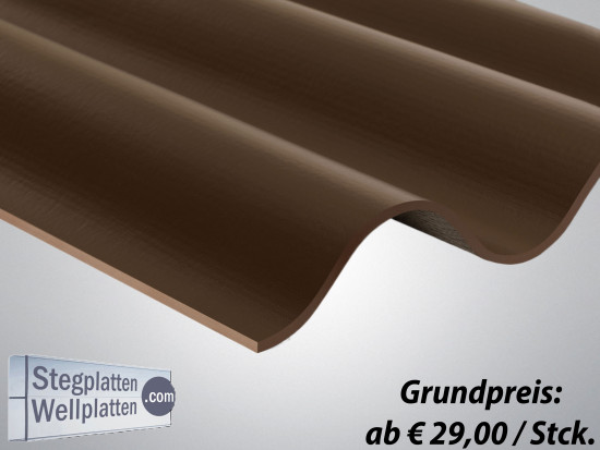 Swisspearl® (ehem. Cembrit) Faserzement-WP 177 / 51 - Profil 5 oder 6 - dunkelbraun