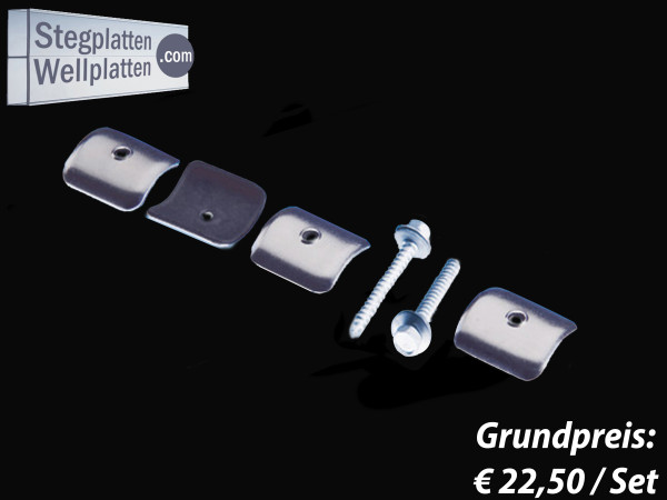 Befestigungskomplettset SB 6071 - f. Plexiglas® und Marlon CS Crystalight Wellplatten