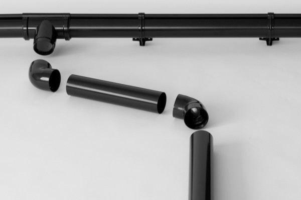 PVC-Dachrinnenset RG 100 - Komplettset - weiß oder anthrazit
